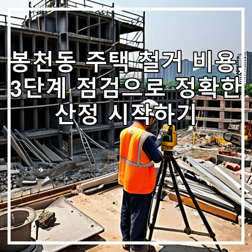 봉천동 주택 철거 비용, 3단계 점검으로 정확한 산정 시작하기