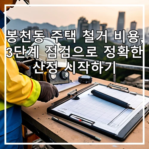 봉천동 주택 철거 비용, 3단계 점검으로 정확한 산정 시작하기