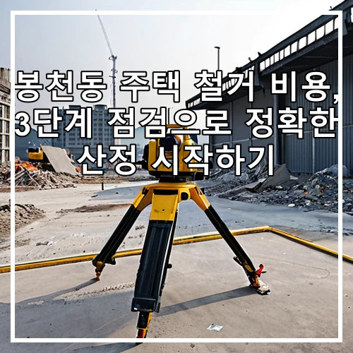 봉천동 주택 철거 비용, 3단계 점검으로 정확한 산정 시작하기