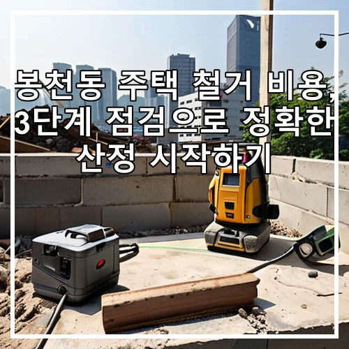봉천동 주택 철거 비용, 3단계 점검으로 정확한 산정 시작하기