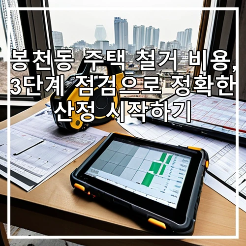 봉천동 주택 철거 비용, 3단계 점검으로 정확한 산정 시작하기