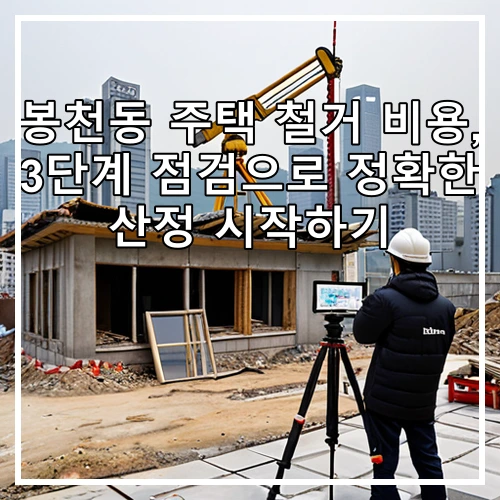 봉천동 주택 철거 비용, 3단계 점검으로 정확한 산정 시작하기
