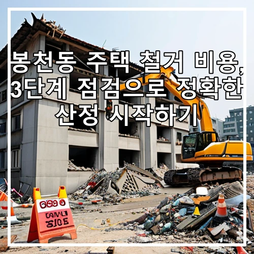봉천동 주택 철거 비용, 3단계 점검으로 정확한 산정 시작하기