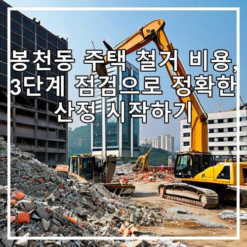 봉천동 주택 철거 비용, 3단계 점검으로 정확한 산정 시작하기