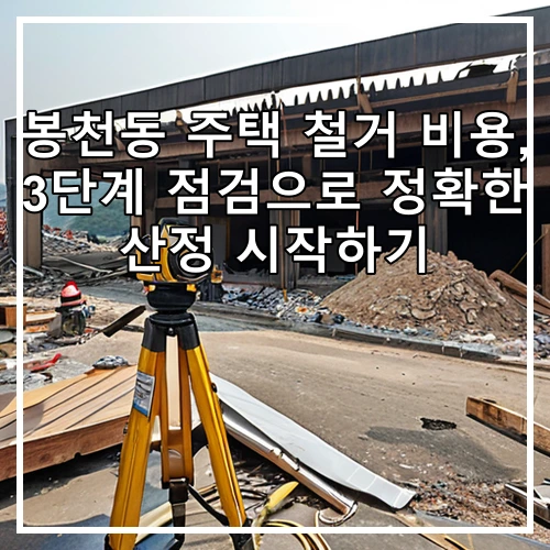 봉천동 주택 철거 비용, 3단계 점검으로 정확한 산정 시작하기