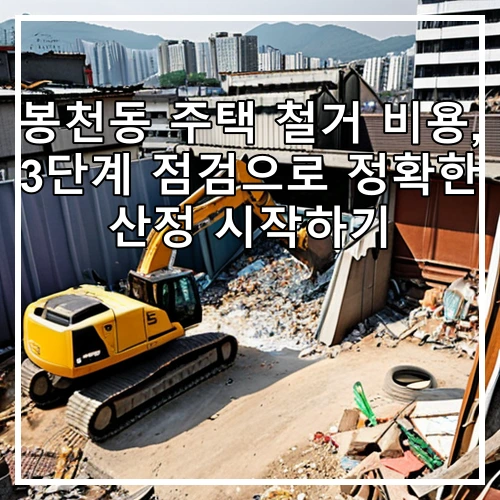 봉천동 주택 철거 비용, 3단계 점검으로 정확한 산정 시작하기