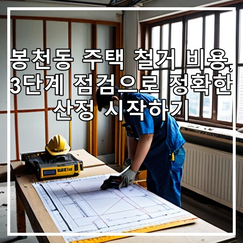 봉천동 주택 철거 비용, 3단계 점검으로 정확한 산정 시작하기