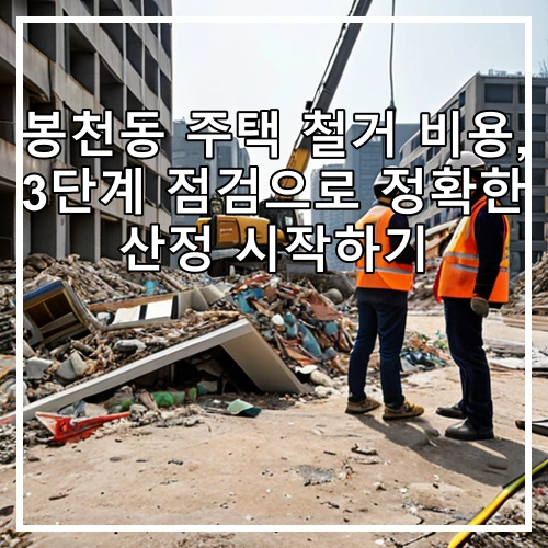 봉천동 주택 철거 비용, 3단계 점검으로 정확한 산정 시작하기