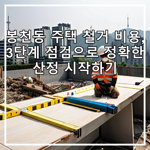 봉천동 주택 철거 비용, 3단계 점검으로 정확한 산정 시작하기