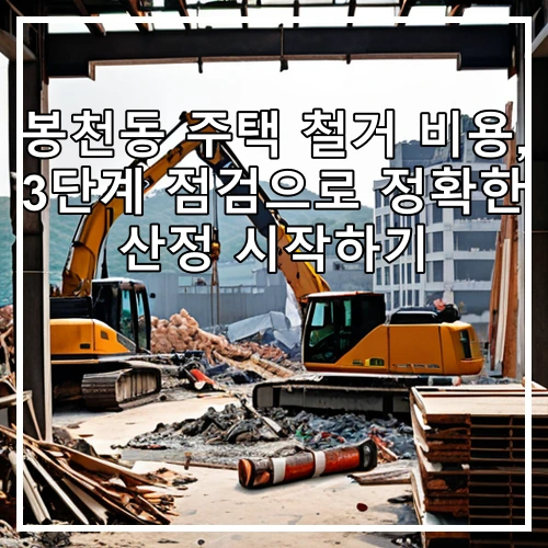 봉천동 주택 철거 비용, 3단계 점검으로 정확한 산정 시작하기