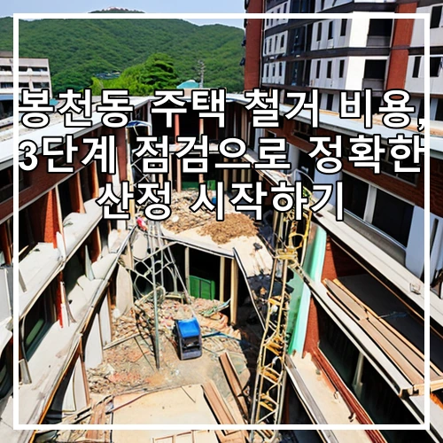 봉천동 주택 철거 비용, 3단계 점검으로 정확한 산정 시작하기