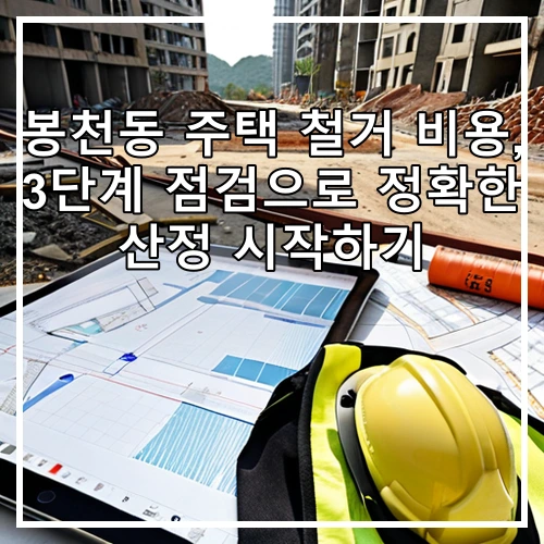 봉천동 주택 철거 비용, 3단계 점검으로 정확한 산정 시작하기