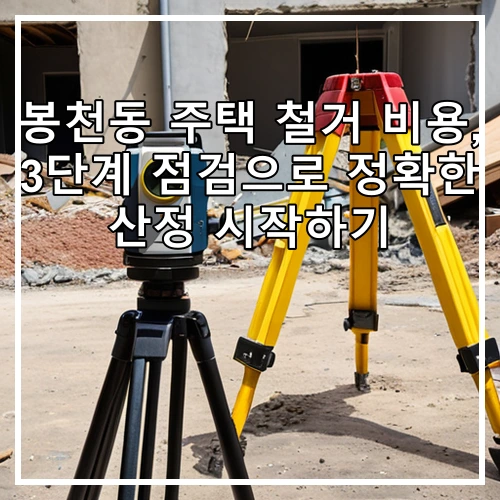 봉천동 주택 철거 비용, 3단계 점검으로 정확한 산정 시작하기
