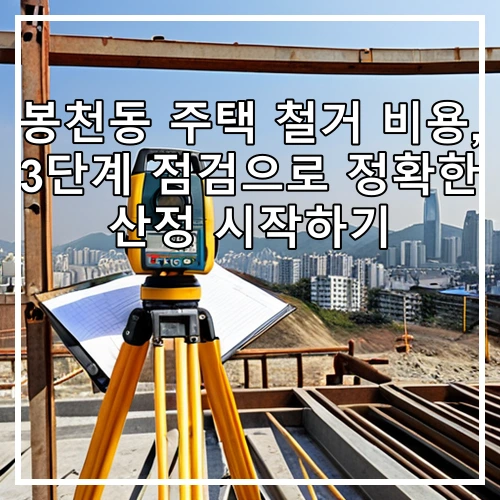 봉천동 주택 철거 비용, 3단계 점검으로 정확한 산정 시작하기