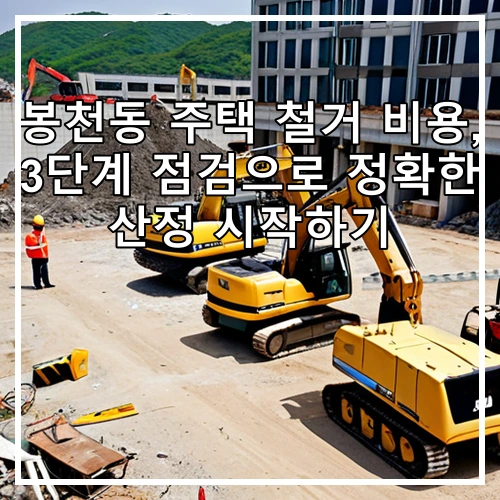 봉천동 주택 철거 비용, 3단계 점검으로 정확한 산정 시작하기