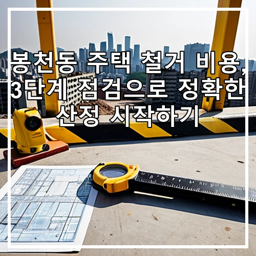 봉천동 주택 철거 비용, 3단계 점검으로 정확한 산정 시작하기