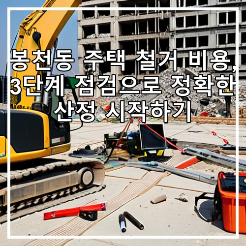 봉천동 주택 철거 비용, 3단계 점검으로 정확한 산정 시작하기