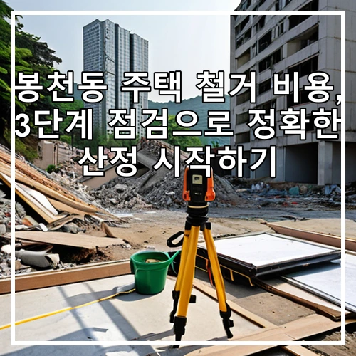 봉천동 주택 철거 비용, 3단계 점검으로 정확한 산정 시작하기