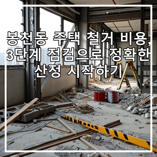 봉천동 주택 철거 비용, 3단계 점검으로 정확한 산정 시작하기