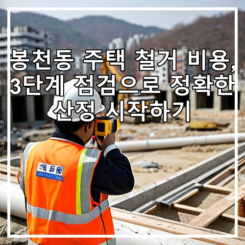봉천동 주택 철거 비용, 3단계 점검으로 정확한 산정 시작하기