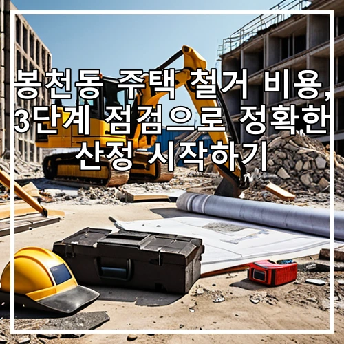 봉천동 주택 철거 비용, 3단계 점검으로 정확한 산정 시작하기