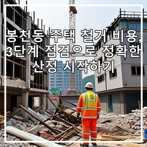 봉천동 주택 철거 비용, 3단계 점검으로 정확한 산정 시작하기