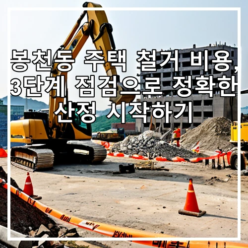 봉천동 주택 철거 비용, 3단계 점검으로 정확한 산정 시작하기