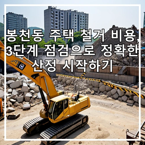 봉천동 주택 철거 비용, 3단계 점검으로 정확한 산정 시작하기