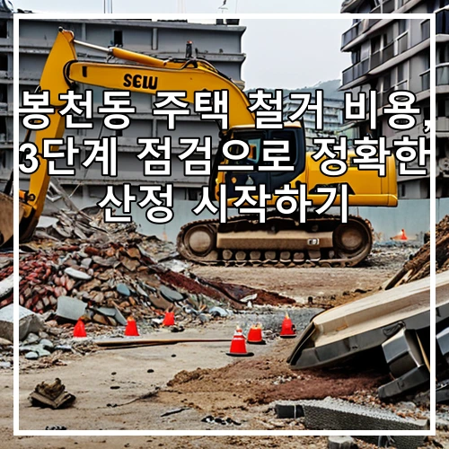 봉천동 주택 철거 비용, 3단계 점검으로 정확한 산정 시작하기