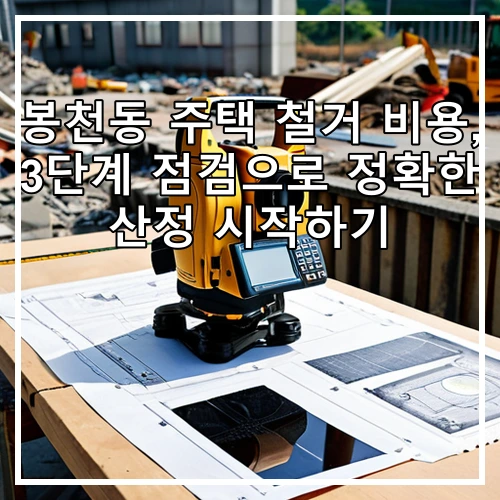 봉천동 주택 철거 비용, 3단계 점검으로 정확한 산정 시작하기