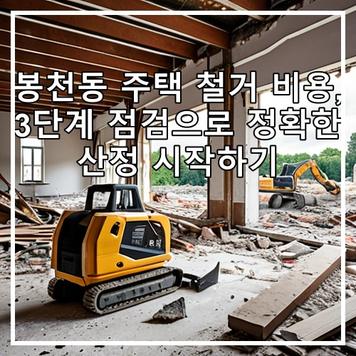 봉천동 주택 철거 비용, 3단계 점검으로 정확한 산정 시작하기