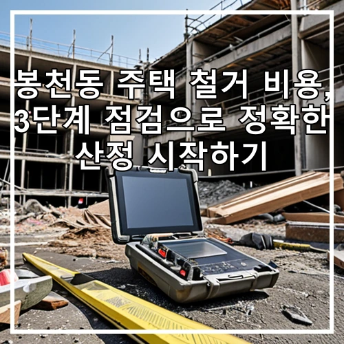 봉천동 주택 철거 비용, 3단계 점검으로 정확한 산정 시작하기
