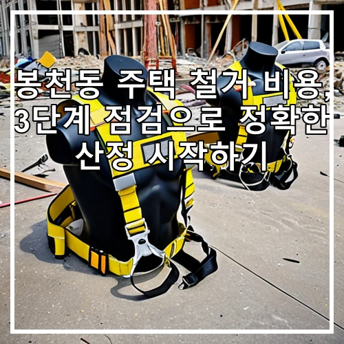 봉천동 주택 철거 비용, 3단계 점검으로 정확한 산정 시작하기