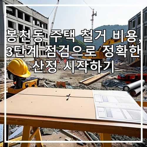 봉천동 주택 철거 비용, 3단계 점검으로 정확한 산정 시작하기
