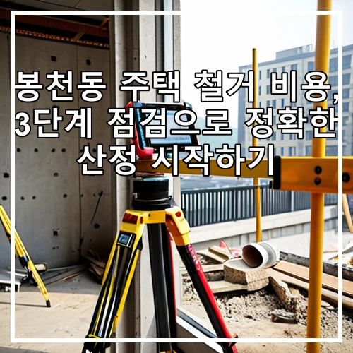 봉천동 주택 철거 비용, 3단계 점검으로 정확한 산정 시작하기