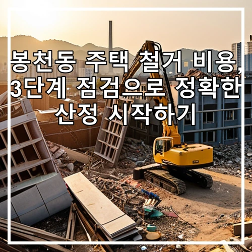 봉천동 주택 철거 비용, 3단계 점검으로 정확한 산정 시작하기