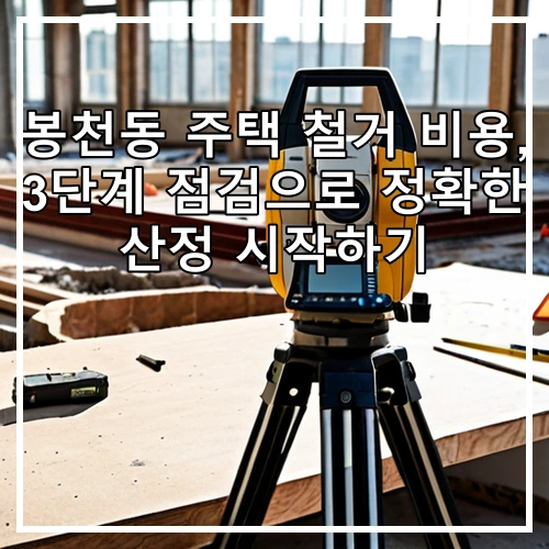 봉천동 주택 철거 비용, 3단계 점검으로 정확한 산정 시작하기