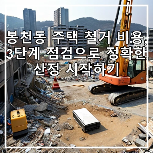 봉천동 주택 철거 비용, 3단계 점검으로 정확한 산정 시작하기