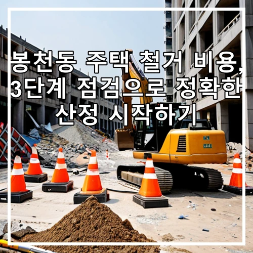 봉천동 주택 철거 비용, 3단계 점검으로 정확한 산정 시작하기