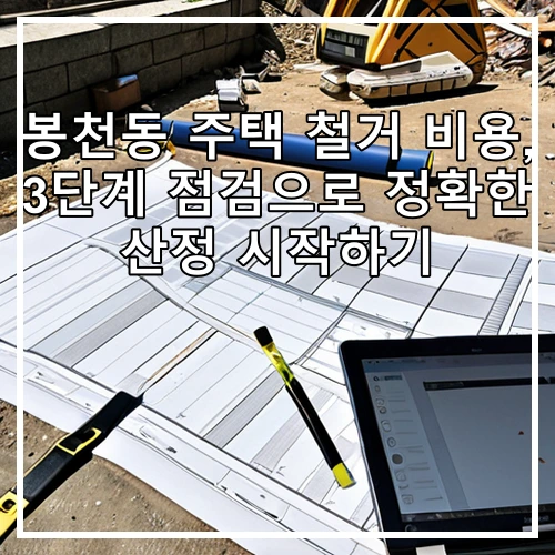 봉천동 주택 철거 비용, 3단계 점검으로 정확한 산정 시작하기