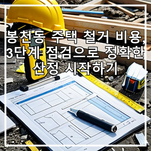 봉천동 주택 철거 비용, 3단계 점검으로 정확한 산정 시작하기