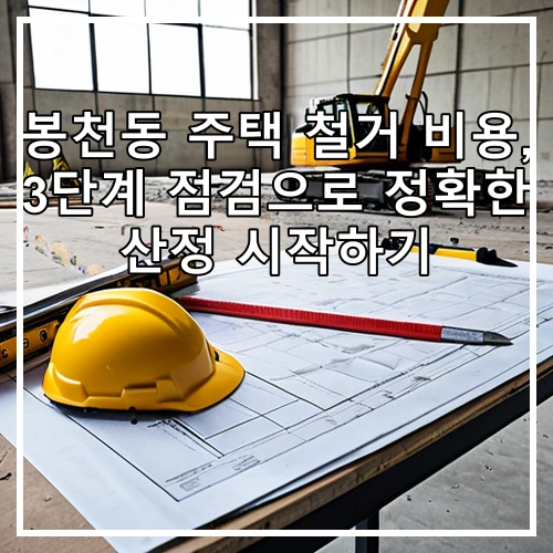 봉천동 주택 철거 비용, 3단계 점검으로 정확한 산정 시작하기