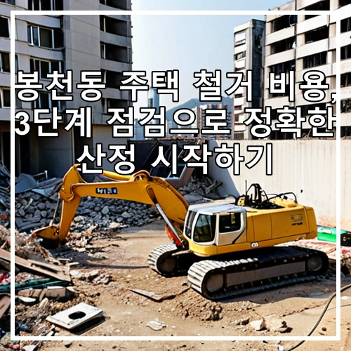 봉천동 주택 철거 비용, 3단계 점검으로 정확한 산정 시작하기