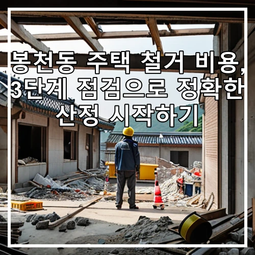 봉천동 주택 철거 비용, 3단계 점검으로 정확한 산정 시작하기