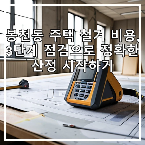봉천동 주택 철거 비용, 3단계 점검으로 정확한 산정 시작하기