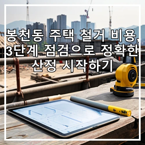 봉천동 주택 철거 비용, 3단계 점검으로 정확한 산정 시작하기
