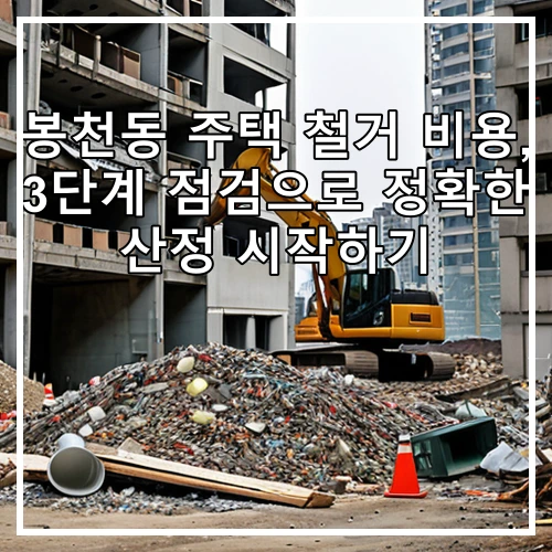 봉천동 주택 철거 비용, 3단계 점검으로 정확한 산정 시작하기