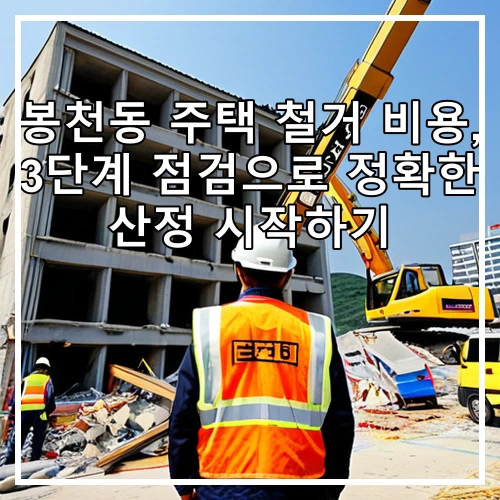 봉천동 주택 철거 비용, 3단계 점검으로 정확한 산정 시작하기