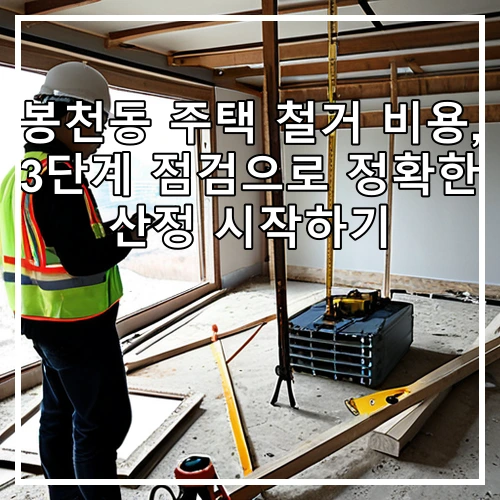 봉천동 주택 철거 비용, 3단계 점검으로 정확한 산정 시작하기