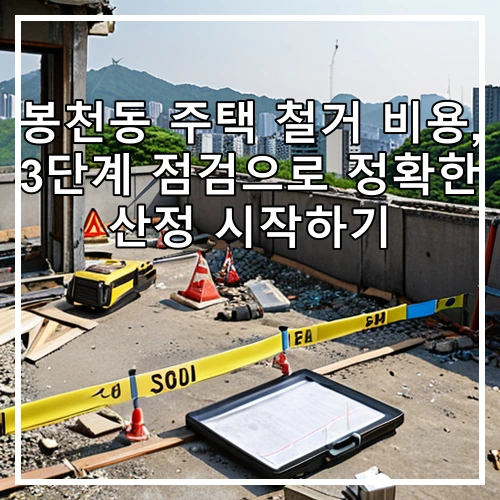 봉천동 주택 철거 비용, 3단계 점검으로 정확한 산정 시작하기